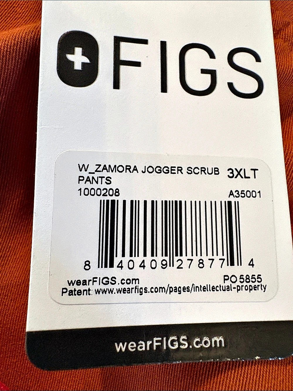 🎉NWT! FIGS Zamora Jogger Scrub Pants Orange Size 3XL/T - Picture 5 of 5